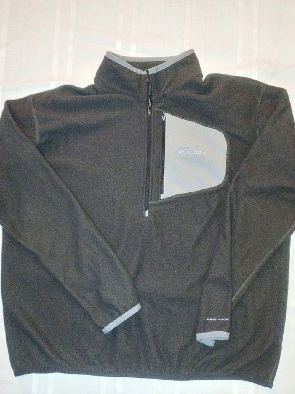 Columbia Omni-Wick Shotgun 1/4-Zip Pullover Black & Gray XL